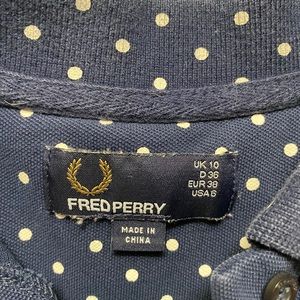 Navy polka dots Fred Perry polo